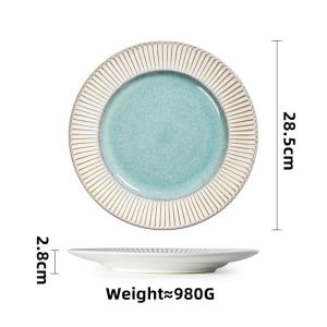 OMK Nordic Style Stoneware Dinnerware Set Dinner Plate Large Steak Plate Salad Bowl Ceramic Tableware