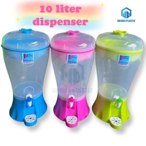 10 liters water jug/dispenser with glass holder