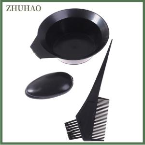 ZHUHAO แปรงชามหวีย้อมสีผม8ชิ้นชุดเครื่องมือสำหรับหมวกแปรงหวีชาม