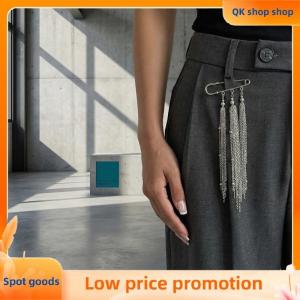 ✨QK shop✨ Trendy Metal Chain Brooch Pin for Women with Tassels Perfect Jewelry for Autumn and Winter Outerwear