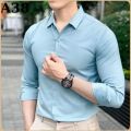 Áo sơ mi nam dài tay vải chống nhăn  , Chất lụa hàn ,vải thoáng mát , chất mềm mại form đẹp Adam_fashion. 