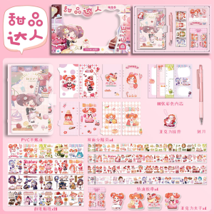 cute diary book set korea style cute stickers set