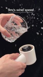 JISULIFEPortable Hand Fan 100 Kecepatan Angin 5000mAh Baterai USB yang Dapat Diisi Ulang Layar Digital LED Perjalanan Berkemah Luar Ruangan