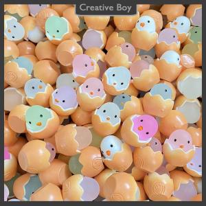 [Creative] 20Pcs Easter Eggshell Chick Micro Landscape Decorations Glowing Easter Eggs Ornament Kids Novelty Toys Easter Decor DIY Gifts