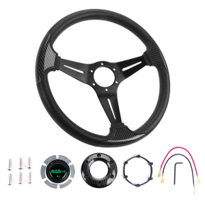 Premium PU Material Steering Wheel 14 Inch 345mm Compatibility Lightweight Design