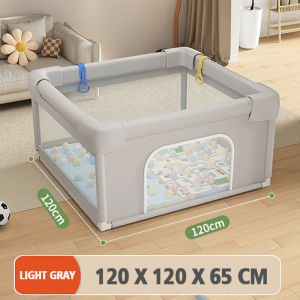 Playpen for Baby Big Baby Playpen with Balls Stainless Steel Frame with Protector Indoor Play Fence