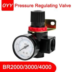 Pneumatic Valve Pressure Regulating Valvev 1/4" 3/8" 1/2" Air Compressor Air pump Pressure Adjustment BR2000/3000/4000