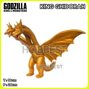 KING GHIDORAH - Action Figure Godzilla Kaiju Miniatur Mainan Godzila Gidorah Naga Kepala Tiga