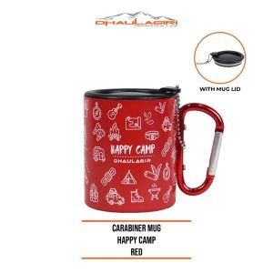 Gelas Mug Cangkir Insulate Carabiner Dhaulagiri Happy Camp Portable Camping Hiking Travel Outdoor