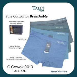 HARGA PER 1PCS - BOXER MAN TALLY 9010 - Celana Boxer tally Pria/Cowo Katun Fit to L-XXL Cd Pria CD 9010 CD 9010 1 Pcs Celana Boxer Pria/Cowo Katun Fit to L - XXL Cd Pria Dewasa Nyaman Dipakai