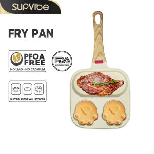 SUPVIBE Cat Non Stick Frying Pan Omelette Pan Steak Pancake Pan for Induction and Gas Stoves