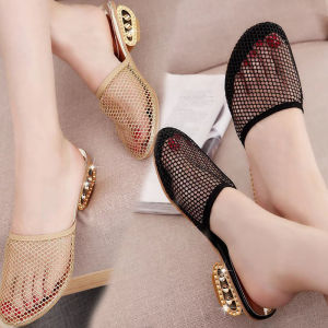 Dép Phong Cách Hàn Quốc Thương Hiệu MANXIXI Xăng Đan Hở Gót 1.18 Inch Lưới Gợi Cảm Thời Trang Dành Cho Nữ (Cỡ 35-39)