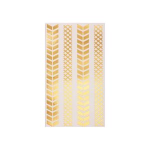 NBANLIKE Disposable Water Transfer Printing Hair Stickers Waterproof Golden Color Metal Style Tattoo Stickers Bow DIY Hair Tattoo Sticker Neck Shoulder Arm