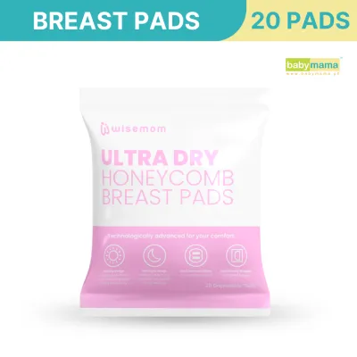 Wisemom Ultra Dry Honeycomb Breast Pads 20s | Baby Essentials Newborn Infant Care High Quality