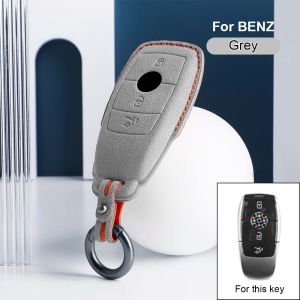 เคสกุญแจรถสำหรับ Mercedes-Benz 3D ใหม่ปลอกกุญแจรถทำจากหนังนิ่มสำหรับ Mercedes-Benz อุปกรณ์ป้องกันรถกุญแจรถ