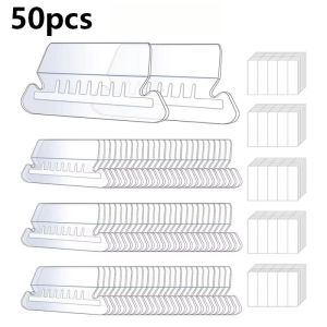 File Folder Tabs Index For Quick Identification Transparent PVC File Tabs With Blank Inserts 50pcs