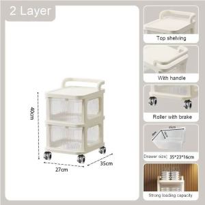 Multi-layer Storage Drawer Trolley Cart Organizer Moving Organizer Storage Container Shelf   For Living bedroom