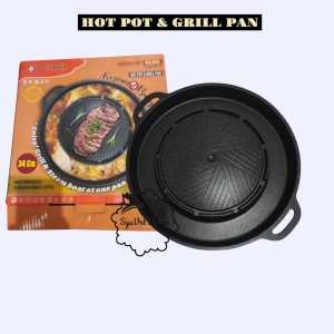 bulgogi pan 2 in 1 pemanggang barbaque shabu shabu 2 in 1