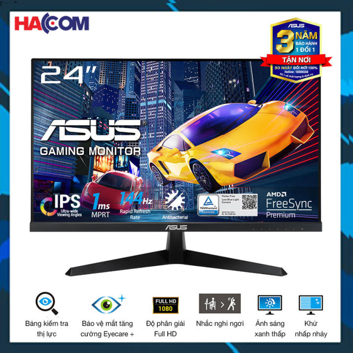 MÀN HÌNH GAMING ASUS VY249HGE (23.8 INCH/FHD/IPS/144HZ/1MS)