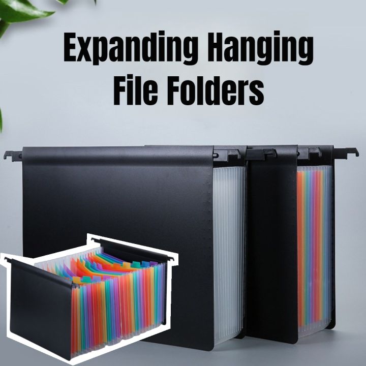 Colored Hanging File Folders Expanding File Organizer Filing Cabinet ...