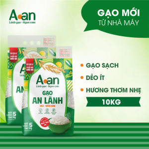 Combo 2 túi Gạo An Lành Aan túi 5kg - bao bì mới - Chính hãng Gạo sạch Aan