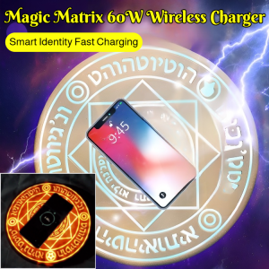 Magic Matrix 60W Wireless Charger Automatic Induction Fast Charging Board Magic Array Charger Light Emitting