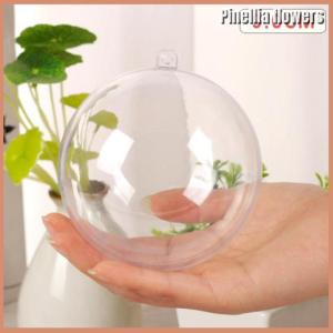 【Pinellia flowers】 Transparent Open Plastic Christmas Decor Ball Bauble Ornament Gift Present Box