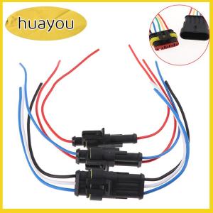 huayou 1 2 3 4 5 6Pin Female Male Waterproof Electrical Cable Auto Connector Car Plug
