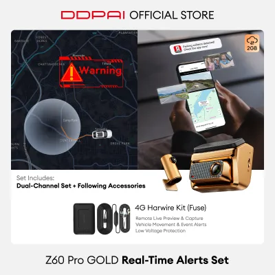 [LIMITED EDITION] DDPAI Z60 Pro Gold 4K UHD Dual Sony STARVIS 2 HDR Super Capacitor Dash Cam