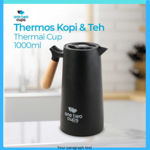 COD One Two Cups Termos Air Teko Pitcher Kopi Teh Thermal Cup 1L  LS 029 / termos teko tahan air panas mini 24 jam kacamata penguin stainles 1 liter air es 1 flas vakum / termos air panas listrik ukuran jumbo autdoor pencet delvanta terbaik murah serbagun
