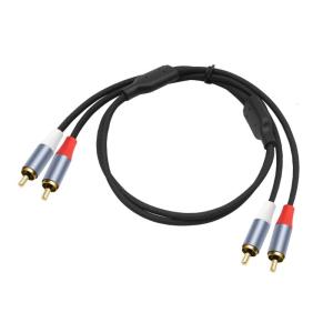 Two Shielded 2RCA Cable Y Split Design High Density Braideds Meshes For Sound Decoders TVs Power Amplifiers