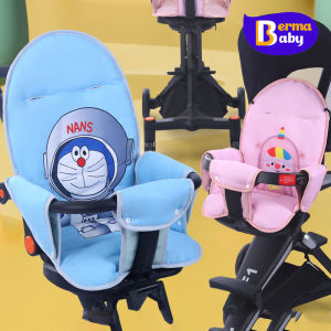 【Tiaioi】บาะรองนั่งรถเข็นเด็ก เบาะรถเข็นเด็ก อุปกรณ์เสริมรถเข็นเด็ก ผ้าฝ้ายสองหน้า เบาะรองนั่งผ้าไหมน้ำแข็ง ลายการ์ตูน