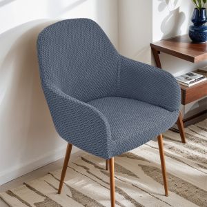 NUBE Curved Hotel Dining Chair Cover Anti-slip High-elastic Chair Slipcover Simple Soft Seat Cover for HotelWeddingBanquets