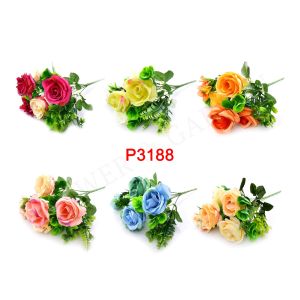 FC P3188 Bouquet Bunga ROSE Hias Artifisial Dekorasi Rumah Kantor Hotel