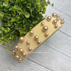 CLOUD Korean Headband / Bando Mutiara Tebal Korea Empuk / Bandana Lebar / Mahkota Mutiara