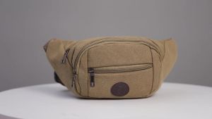 Phone Waist Bag for Work Durable Mens Tactical Sports Outdoor Cycling Canvas Crossbody Bag for Construction Site