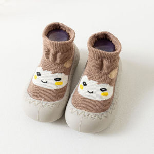 Denosim Giày hoạt hình cho bé dễ thương vớ đế mềm cậu bé cô gái chống trượt tất thoáng khí xuân thu trẻ mới biết đi trong nhà Giày đi bộ trẻ em vớ sàn