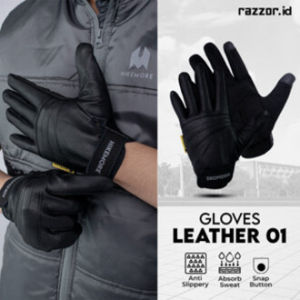 Sarung Tangan Kulit Motor Pria Hikemore Leather 01