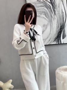 Suit 2022 Autumn New Style Classy Short Top High Waist Wide Leg Pants Two-Piece