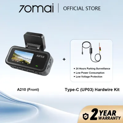 70mai A210 Dashcam 1080P Dual Channel Full HD+HDR 24H Parking Surveillance 1.9-Inch LED Screen DashCam