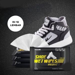 Tisu Tissue Basah Pembersih Sepatu Isi 12 Pcs - Shoe Wipe Cleaner
