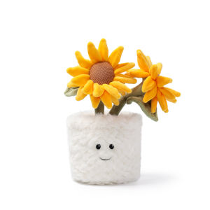 McHugs Sunflower Bonsai Flower Pot Stuffed Plushie Decoration Cute Flower Plush Doll Adorable Gift for All Ages Soft Cute Plush Toys for Friends and Family 11.82 inch