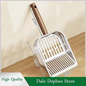 [Dale Dephne] ทัพพีตักทรายแมวด้ามยาวทำจากไม้ตักของเสียเครื่องมือทำความสะอาดพลั่วสำหรับสัตว์เลี้ยงด้ามยาวพลั่วตักทรายแมว