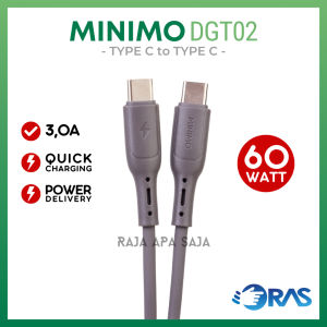 Kabel Data Charger USB Tipe C to Type C 60 Watt 3A Power Delivery Quick Fast Charging Casan Tepsi Taepsi Minimo DGT02