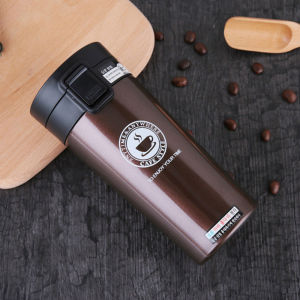 380ml ly cà phê thép không gỉ 304 chống rò rỉ ly du lịch Bảo nhiệt tặng chai nước