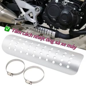 <GK> Phụ kiện xe máy áp dụng Harley Cruise Xe máy ống xả nhiệt Cover chống cháy Cover 22.8*6.1CM