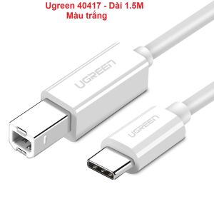 Cáp USB-C to USB-B 2.0 ( 1.5M Ugreen 40417 / 2m Ugreen 50446 ) Chính Hãng