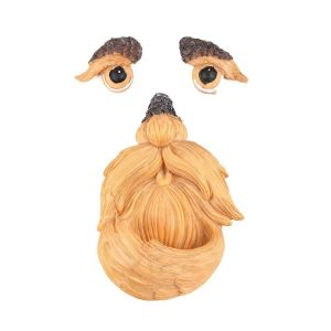 OUTOPEN Unique Tree Face Bird Feeder Easy To Install Mounted Garden Water Can Funny Ornament Outdoor Old Man Face Statue Garden Decoration