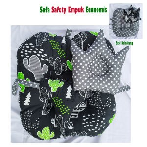 Sofa Bayi Kasur Bayi Dilengkapi Sabuk Pengaman Empuk Isi Silikon Grade A Bonus Bantal Peyang Mahkota