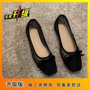 [Free Shipping] 2026 Spring And Autumn New Collection: WomenS Versatile Black Square-Toe Stiletto Heels With Bow Detail Comfortable And Easy To Wear